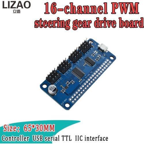 Raspberry Pi Servo Driver HAT providing precise PWM output 16-Channel 12-bit I2C Interface support Raspberry Pi Zero/Zero W/3B