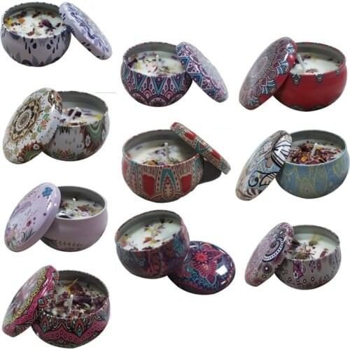 Retro Dried Flower Scented Candle Deodorant Helper Aromatic Coconut Smokeless Candle Fragrance Home Decor Home Decoration