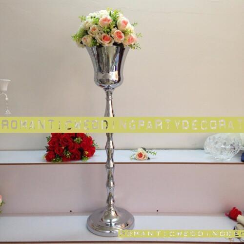 37" Silver Wedding Flower vase Bling Table Centerpiece Sparkling Wedding Decoration 10PCS/LOT