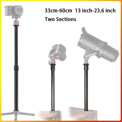 Universal Table Desk Clamp Mount with 1/4' Screw Tip Tripod Extension Tube Extender Pole for Camera Camcorder DSLR GoPro Phone