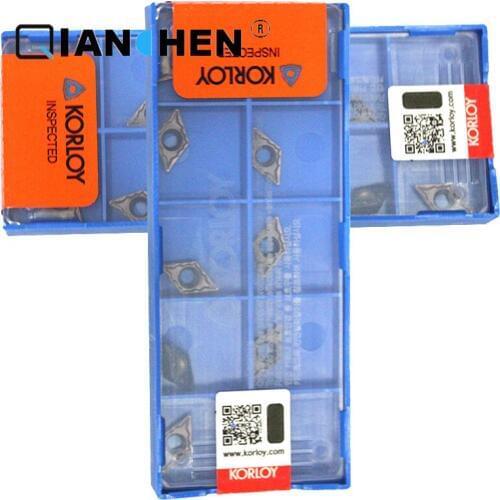Original Korea Korloy DCMT070202-HMP PC9030 DCMT070204-HMP NC3020 DCMT070204-HMP NC3120(10pcs/lot) Internal turning tool Inserts