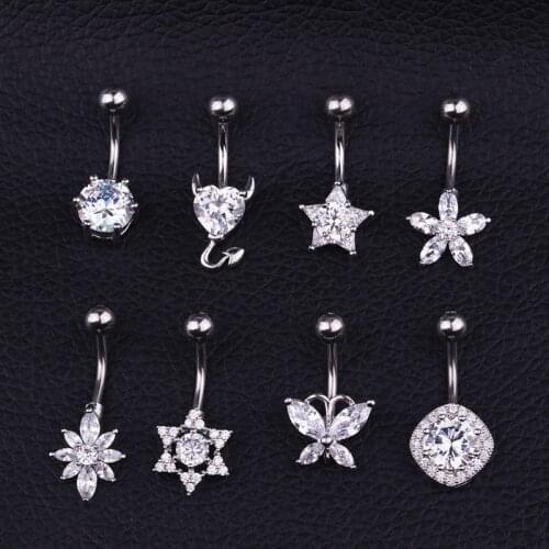 Sun Face Belly Button Bar Navel Ring Body Piercing Jewellery