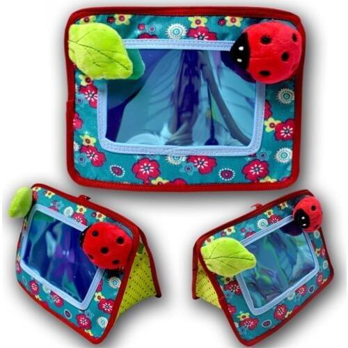 Tummy Time Floor Mirror | Developmental Baby Toy | Newborn Essential for Tummy Time | Great Shower Gift