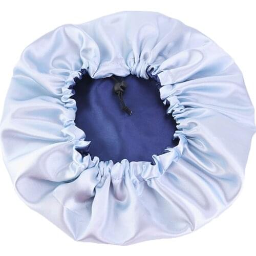 Muslim Women Night Sleep Cap Satin Elastic Bonnet Hat For Hair Care Head Cover Adjust Hair Loss Hat Beanies Skullies Islamic New