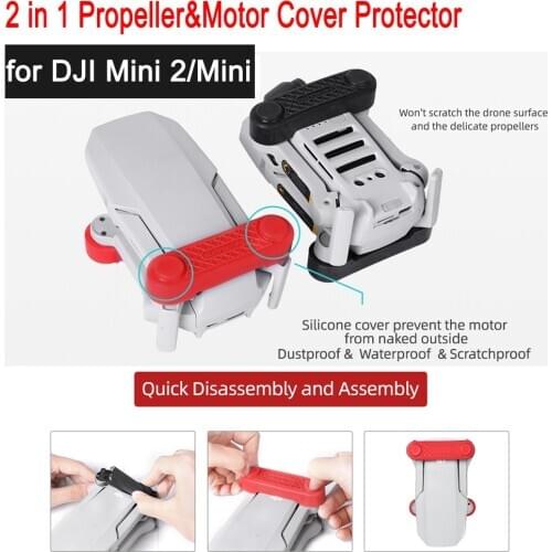 2pcs Mini2 2in1 Propeller&Motor Cover Protector Motor Cover Scratch-proof Silicone Propellers Motor Stabilizers For Mini2/Mini