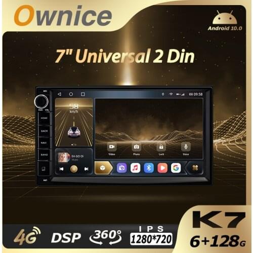 Ownice K7 6G RAM 128 ROM Android 10.0 Car Autoradio for Universal 2Din Audio Radio auto system 4G LTE 5G Wifi Coaxial SPDIF