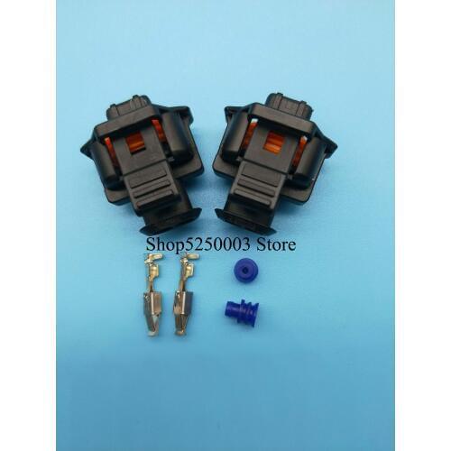 Freeshipping 10pcs/lot 2 Pin/Way Female Common Rail Injector Plug Socket Electric Connector With Wire Pigtail