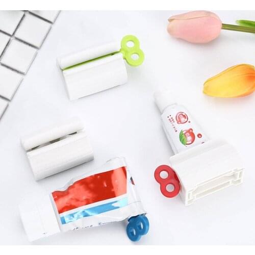 Toothpaste Dispenser Tube Squeezer Tooth Paste Squeezer Facial Cleanser Press Rolling Holder Bathroom Accessories for Kids