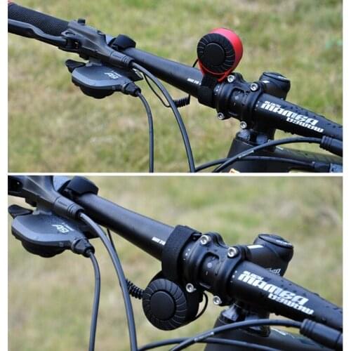U7EF Electric Bike Horn Electronic Bicycle Bell 100-120 DB Waterproof 5 Sound Modes with Rechargeable Battery