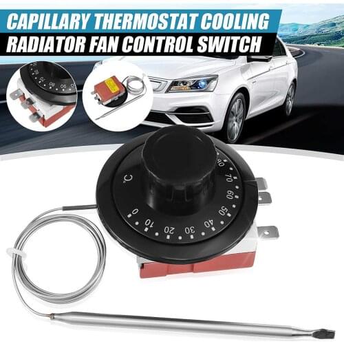 Capillary Thermostat Auto Engine Parts Knob High Performance Car Fan Control Switch Universal Power Cooling Radiator Replacement