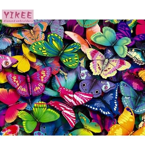 Paint with diamonds full drill,mosaic diamond,5d diy diamond painting butterfly