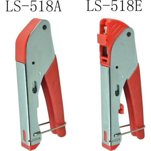 Coaxial Cable Connector Compression Crimping Tool LS-H518A LS-H518E for F connector RG58 RG59 RG6 BNC RCA crimpers hand tools