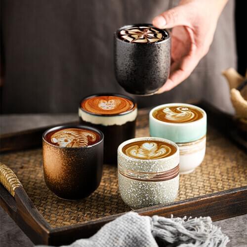 200ml Coffee cups Ceramics mugs Kungfu Teacup Beer Whiskey Glass Drinkware cup Latte Specialized cup Japanese Style Teacup