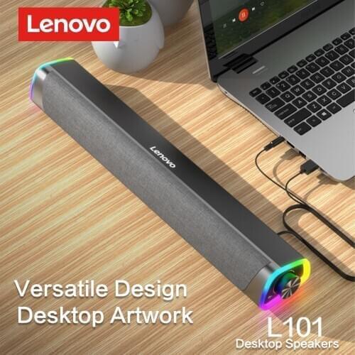 Lenovo L101 Computer Speaker Stereo Music Surround Subwoofer Speaker For Macbook Laptop Notebook PC Player Wired Loudspeaker
