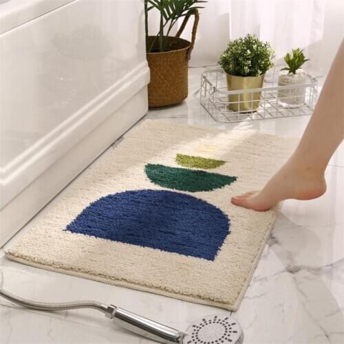 Bathroom Door Entrance Mat Cartoon Sunrise Bath Rug Soft Absorbent Anti-slip Kitchen Doormat Outdoor Living Room Floor Mat