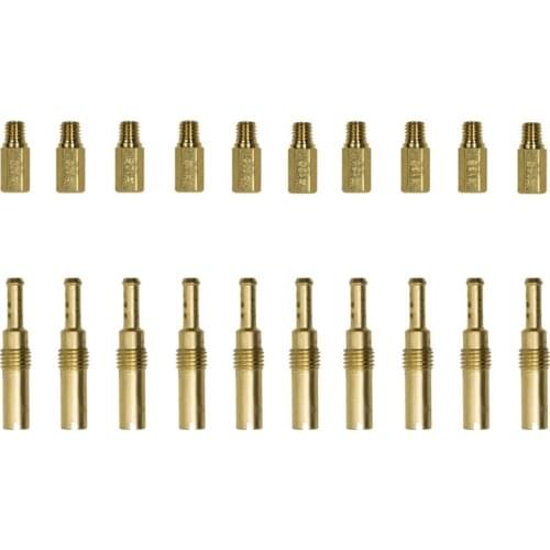 Hot 20PCS Copper Carburetor Main Jets+Slow Jets Kit for PWK for Keihin OKO Carbs Motorcycle Carburetor Accessories