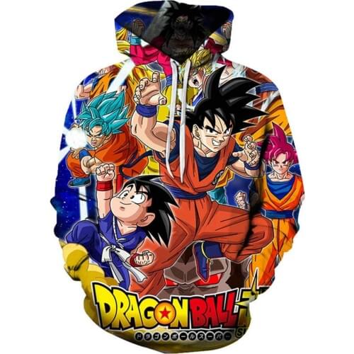 Fashion Anime 2021 3D Hoodie Sweatshirts Men Women Funny Son Goku Pullover Unisex Hip Hop Casual Streetwear Hoody