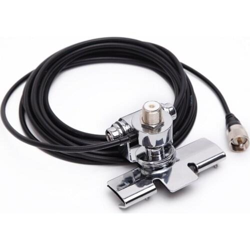 Nagoya RB-400 Car Antenna Mount Bracket Clip RB400 with 5M Extension Coaxial Feeder Cable for Baofeng TYT QYT Mobile Radio