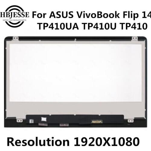 Original 14'' For ASUS VivoBook Flip 14 TP410UA TP410U TP410 lcd display touch screen lcd assembly FHD 1920X1080