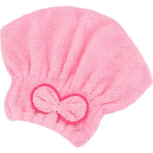 Microfibre Quick Hair Drying Bath Spa Bowknot Wrap Towel Hat Cap For Bath Bathroom Accessories SEC88