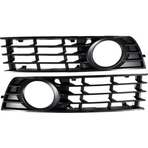 1 pair Fog Light Grille Front Lower Left Right Grid Grille for A4 B6 Sedan 02-05