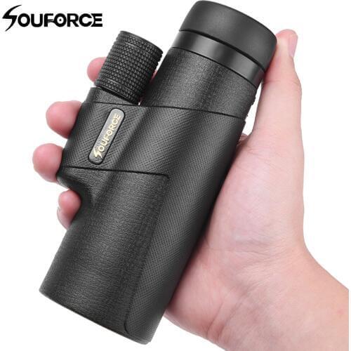Waterproof 10x42 Monocular Telescope Optical Nitrogen-filled FMC Multilayer Green Film for Outdoor Watching Hunting