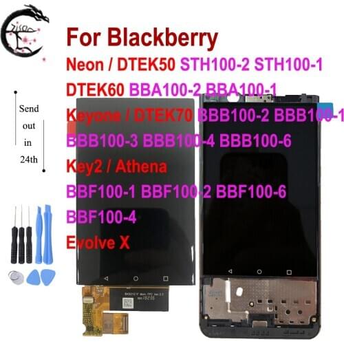 LCD With Frame For Blackberry Neon DTEK50 DTEK60 DTEK70 Keyone KEY2 Evolve X Athena LCD Display Screen Touch Digitizer Assembly
