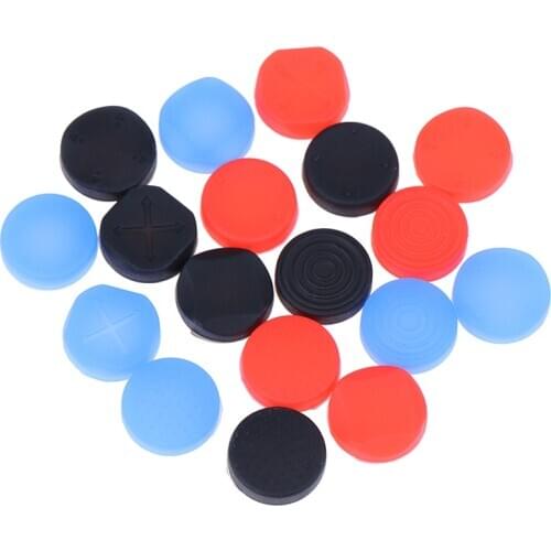 1 Set Good Quality Fashion Red/Blue/Black 6 In 1 Thumbstick Grip Cap Joystick Analog Cover For PSV1000/2000 PSVita