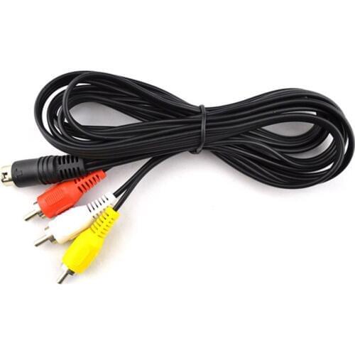 100 pcs wholesalae AV Cable for SEGA Mega Drive for Genesis 2 for Genesis 3