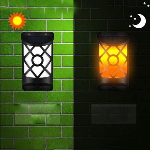 Solar Flame Light 4 PCs Upgraded Waterproof Solar Landscape Light Outdoor Garden Pathway Flickering Flames Light For Patio Yard