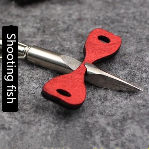 50pcs Microfiber Leather Fishing Slingshot Pouches Black Red Outdoor Hunting Shooting Fish Sling Shots Catapults Replacements