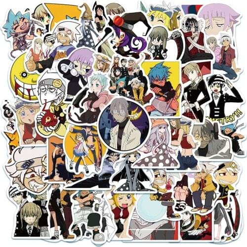 50Pcs Anime Soul Eater Stickers Motorcycle Travel Luggage Guitar Fridge Laptop Classic Toy Graffiti Sticker Decals Kid Gift
