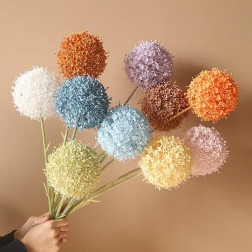 75cm 11 Color Big Head Spring Onion Ball Spot Supply Wedding Simulation Flower Plastic Flower Home Romantic Flower