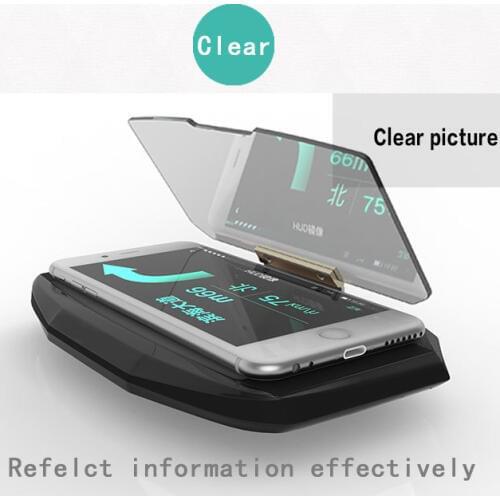 HUD car mobile Navigation bracket display Antislip handsfree refelct while drive Car Holder Projection For iPad iPhone others