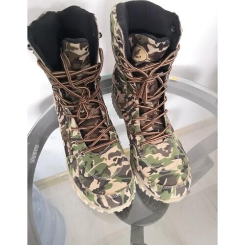 Outdoor Hiking Climbing Boot Army Fan Men Camouflage Combat Miliary Shoe High Tops Desert Tactical Boots Non-slip Wear-resisting