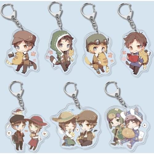 Identity V Keychain Man Key Chain Acrylic Game Women Key Holder Cute Couples Keyring Key Ring Wedding Llaveros Norton Campbell