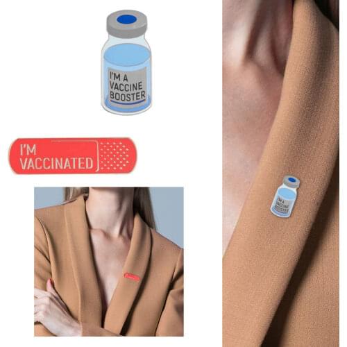 Brooches Pins I Am A Vaccine Booster Mini Pin For Brooches Badges Accessories