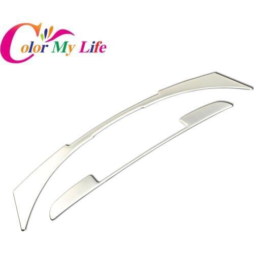 Color My Life Control Panel Stickers Air Conditioning Switch Interior Sequins Sticker for Peugeot 2008 208 2014 - 2017 2Pcs/Set