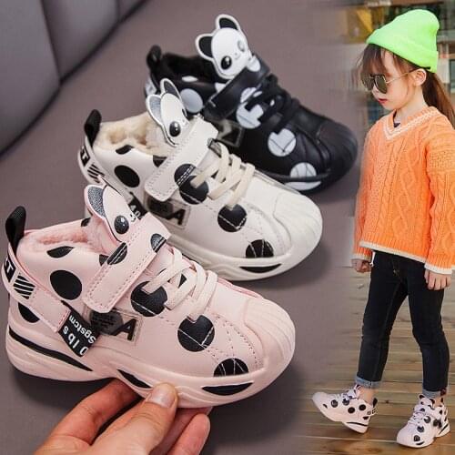 Childrens Shoes 2021 Autumn And Winter Baby Cartoon Casual Shoes Boys And Girls Soft Bottom Velcro Running Shoes Cotton Shoes