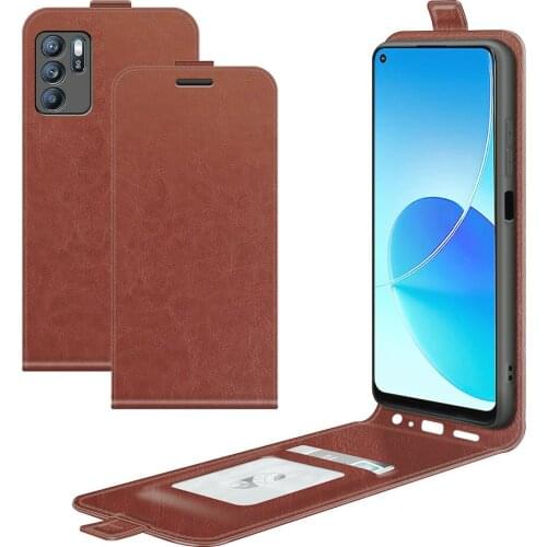 Flip Vertical Leather Case for Oppo Reno 6Z Luxury UP DOWN Wallet Book Holder For Oppo Reno6Z Phone Fundas Reno 6 Z Soft Cover