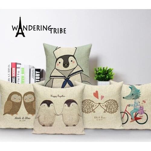 Cartoon pillowcase animal cover outdoor cushions Custom throw pillows custom printed pillow cushions decorative Dropshipping