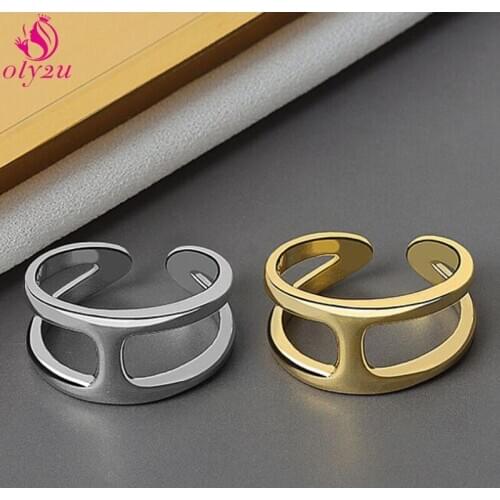 Unisex Personality Gold Letter H Initial Name Ring Gifts for Men Geometric Creative Finger Rings Ladies Jewelry Viking