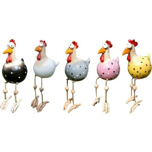 Chicken Garden Decoration Animal Figurine Art Statue Ornament Home Desk Decorative Craft for Indoor Outdoor Decoration