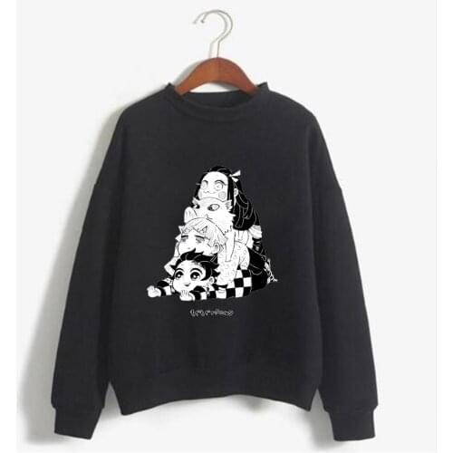Hot Japanese Anime Demon Slayer Sweatshirt Hoodies Hoodie Harajuku Kimetsu No Yaib Printing Sweatshirt Men Women Top