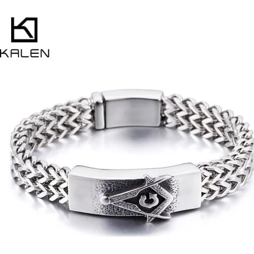 Kalen High Quality Stainless Steel Mens And Womens Bracelet Mystery Symbol Arrow Charm jewelry Wristband