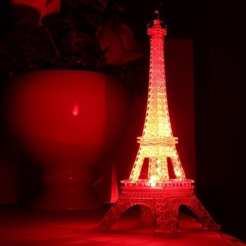 Night Light Eiffel Tower Night Light LED Small Lamp Desk Bedroom Home Romantic Decor Gifts