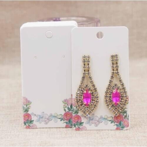 2019New Simple Style Stripe Design Splicing Style Jewelry Earring Card 5x9cm Gift Card Paper Kraft Card50+50oppbag