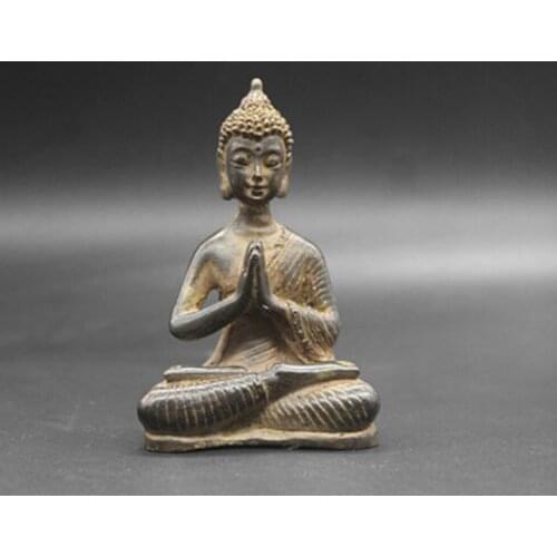 Beautiful Old Tibet Tibetan Bronze Buddhism Buddha Statue Exorcism Peace Wealth Statue
