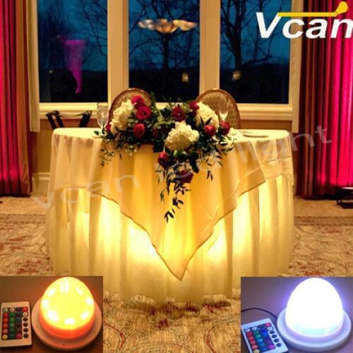 6PCS DHL Free Shipping Factory Wholesale 38LEDs RGBW colors change wedding and party decorative wireless led lighting system