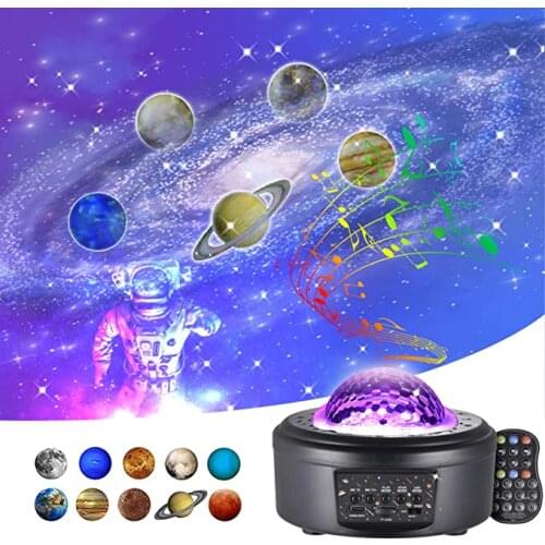 Galaxy Planetary Projector with Remote Control Bluetooth Music Starry Night Light Projector Baby Bedroom Playroom